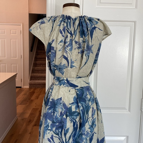 Ann Mashburn linen blend floral maxi dress - Picture 9 of 11